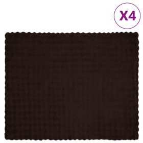 Manta de Piel de Conejo Sintética 4 pcs Camel 130 x 150 cm