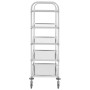 Carrito de cocina de 5 alturas 107x55x147 cm acero inoxidable