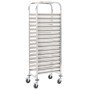 Carrito de cocina 16 bandejas acero inoxidable 38x55x163 cm en Carros de cocina y comedor | Comprar online en Foro24
