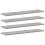 Estante estantería 4uds contrachapada gris hormigón 80x20x1,5cm