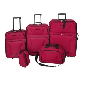 5-piece red travel luggage set by vidaXL, Suitcases - Ref: Foro24-90155, Price: 116,22 €, Discount: %