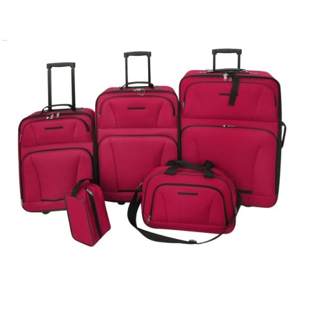 Juego de maletas de viaje 5 piezas rojo de vidaXL, Maletas - Ref: Foro24-90155, Precio: 116,60 €, Descuento: %