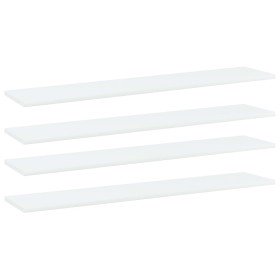 Estantes para estantería 4uds contrachapada blanco 100x20x1,5cm