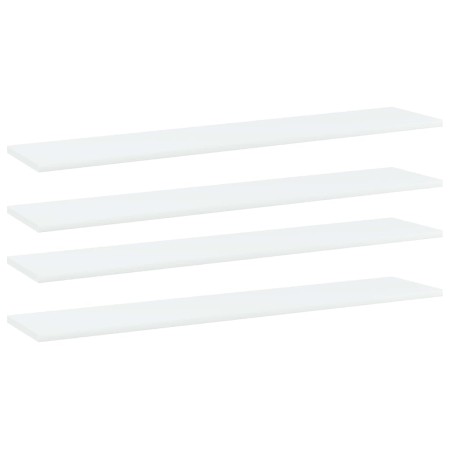 Estantes para estantería 4uds contrachapada blanco 100x20x1,5cm