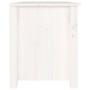 Banco zapatero madera de pino maciza blanco 70x38x45,5 cm