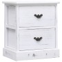 Nachttisch aus Paulownia-Holz, weiß, 38x28x45 cm von vidaXL, Nachttische - Ref: Foro24-284060, Preis: 67,48 €, Rabatt: %