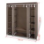 Stoff-Garderobenfächer und -stangen braun 45x150x176cm von vidaXL, Kleiderschränke - Ref: Foro24-240496, Preis: 59,01 €, Raba...