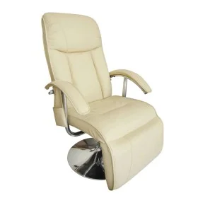 Sillón de masaje de cuero sintético blanco crema de vidaXL, Sillones de masaje eléctricos - Ref: Foro24-240065, Precio: 268,8...