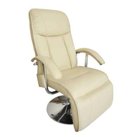 Cremeweißer Massagesessel aus Kunstleder von vidaXL, Elektrische Massagesessel - Ref: Foro24-240065, Preis: 273,79 €, Rabatt: %