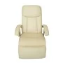 Sillón de masaje de cuero sintético blanco crema de vidaXL, Sillones de masaje eléctricos - Ref: Foro24-240065, Precio: 268,8...