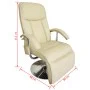 Sillón de masaje de cuero sintético blanco crema de vidaXL, Sillones de masaje eléctricos - Ref: Foro24-240065, Precio: 268,8...