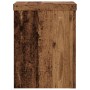 Soportes de plantas 2 uds madera roble envejecido 15x15x20 cm