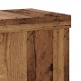 Soportes de plantas 2 uds madera roble envejecido 15x15x20 cm