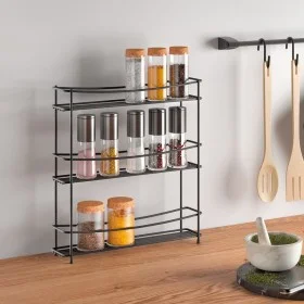 Metaltex 3-height spice rack Kumino black by Metaltex, spice racks - Ref: Foro24-443431, Price: 37,10 €, Discount: %