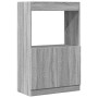 Aparador de madera de ingeniería gris Sonoma 63x33x100 cm en Librerías y estanterías | Comprar online en Foro24
