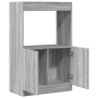 Aparador de madera de ingeniería gris Sonoma 63x33x100 cm en Librerías y estanterías | Comprar online en Foro24