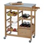 Excellent Houseware Carrito de cocina con 3 cajones madera