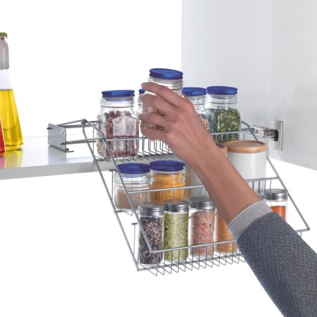 Metaltex 3-height Up&Down spice rack on rails by Metaltex, spice racks - Ref: Foro24-443444, Price: 48,62 €, Discount: %