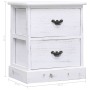 Nachttisch aus Paulownia-Holz, weiß, 38x28x45 cm von vidaXL, Nachttische - Ref: Foro24-284060, Preis: 67,48 €, Rabatt: %