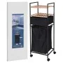 Bathroom Solutions Shelving unit with 2 shelves and bamboo laundry basket 109 cm by Bathroom Solutions, Hangers and shelves -...