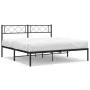 Bettgestell mit schwarzem Metallkopfteil 120x200 cm von vidaXL, Betten und Lattenroste - Ref: Foro24-372275, Preis: 85,32 €, ...