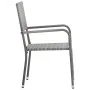 9-teiliges synthetisches Rattan anthrazitgraues Garten-Esszimmerset von vidaXL, Gartensets - Ref: Foro24-3072510, Preis: 457,...