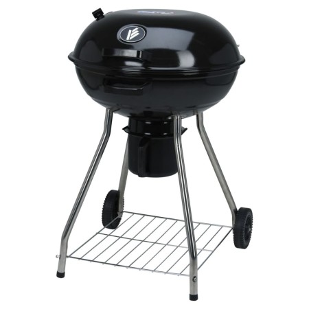 ProGarden Barbacoa de carbón sobre ruedas negro 56 cm