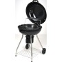 ProGarden Barbacoa de carbón sobre ruedas negro 56 cm