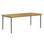 9-teiliges synthetisches Rattan anthrazitgraues Garten-Esszimmerset von vidaXL, Gartensets - Ref: Foro24-3072510, Preis: 457,...
