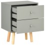 Nachttische 2 Stück massives Kiefernholz grau 40x30x50 cm von vidaXL, Nachttische - Ref: Foro24-285227, Preis: 107,94 €, Raba...