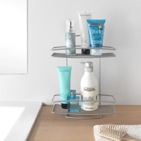 Metaltex 2-tier shower shelf Onda silver by Metaltex, Bathtub trays - Ref: Foro24-443452, Price: 22,40 €, Discount: %