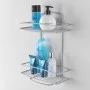 Metaltex 2-tier shower shelf Onda silver by Metaltex, Bathtub trays - Ref: Foro24-443452, Price: 24,05 €, Discount: %