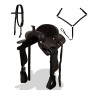 Montura occidental, cabezada y pechera cuero real 17" negra de vidaXL, Monturas - Ref: Foro24-91354, Precio: 282,11 €, Descue...