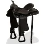 Western saddle, bridle and real leather breastplate 17" black by vidaXL, Frames - Ref: Foro24-91354, Price: 224,43 €, Discoun...