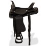 Montura occidental, cabezada y pechera cuero real 17" negra de vidaXL, Monturas - Ref: Foro24-91354, Precio: 282,11 €, Descue...