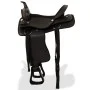 Western saddle, bridle and real leather breastplate 17" black by vidaXL, Frames - Ref: Foro24-91354, Price: 224,43 €, Discoun...
