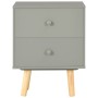 Nachttische 2 Stück massives Kiefernholz grau 40x30x50 cm von vidaXL, Nachttische - Ref: Foro24-285227, Preis: 107,94 €, Raba...
