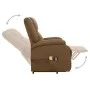 Sillón de masaje elevable de tela marrón de vidaXL, Sillones de masaje eléctricos - Ref: Foro24-329713, Precio: 380,88 €, Des...
