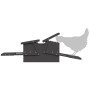 Comedero de Pedal para Pollos Negro 75 x 53 x 20,5 cm