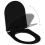 Toilet lid soft close and quick release black by vidaXL, Toilet and bidet seats - Ref: Foro24-145018, Price: 29,44 €, Discoun...