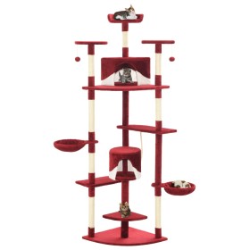 Cat scratcher with red and white sisal post 203 cm by vidaXL, Cat furniture - Ref: Foro24-170531, Price: 128,74 €, Discount: %