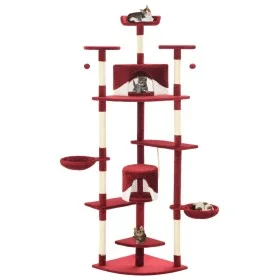 Cat scratcher with red and white sisal post 203 cm by vidaXL, Cat furniture - Ref: Foro24-170531, Price: 127,24 €, Discount: %