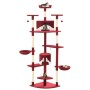 Kratzbaum für Katzen mit rotem und weißem Sisalpfosten 203 cm von vidaXL, Katzenmöbel - Ref: Foro24-170531, Preis: 128,74 €, ...