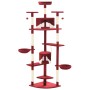 Kratzbaum für Katzen mit rotem und weißem Sisalpfosten 203 cm von vidaXL, Katzenmöbel - Ref: Foro24-170531, Preis: 128,74 €, ...