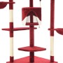 Kratzbaum für Katzen mit rotem und weißem Sisalpfosten 203 cm von vidaXL, Katzenmöbel - Ref: Foro24-170531, Preis: 128,74 €, ...