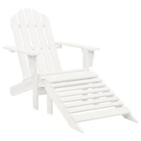 Gartenstuhl mit weißem Holz-Ottomane von vidaXL, Gartenstühle - Ref: Foro24-40859, Preis: 85,69 €, Rabatt: %