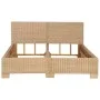 Hand-woven real rattan bed frame 140x200 cm by vidaXL, Beds and slatted bases - Ref: Foro24-283088, Price: 347,10 €, Discount: %