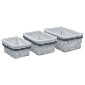 Set of 3 stackable natural willow baskets by vidaXL, Storage baskets - Ref: Foro24-286976, Price: 39,11 €, Discount: %