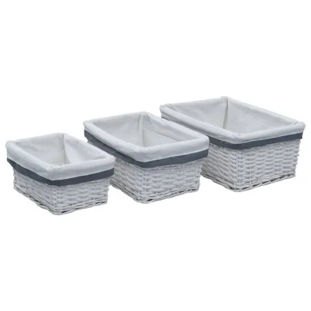 Set of 3 stackable natural willow baskets by vidaXL, Storage baskets - Ref: Foro24-286976, Price: 39,11 €, Discount: %