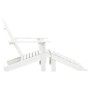 Silla de jardín con otomana madera blanca de vidaXL, Sillas de jardín - Ref: Foro24-40859, Precio: 90,62 €, Descuento: %